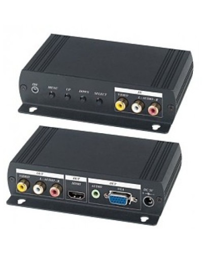 AD001HH. Преобразователь композитного видео и аудиосигналов в VGA и HDMI. SC&T в Абакане