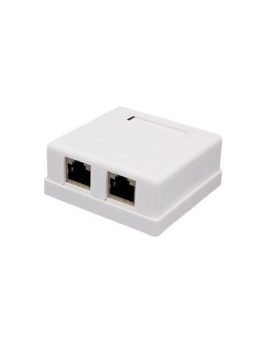 Розетка настенная RJ-45, 8P8C, Cat.6, 2 порта FTP (10-0353): Компьютерная розетка в Абакане