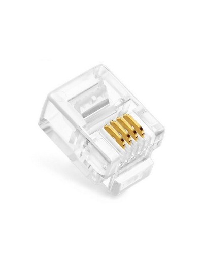 Коннекторы 6P4C (RJ-11) (100шт) (10-0227). Телефонный разъем 6P4C (RJ-11). SUPRLAN в Абакане