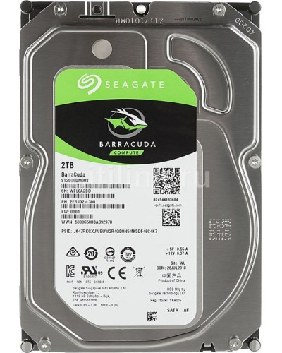 HDD 2000 GB (2 TB) SATA-III Barracuda (ST2000DM008). Жесткий диск (HDD) для видеонаблюдения. Seagate в Абакане