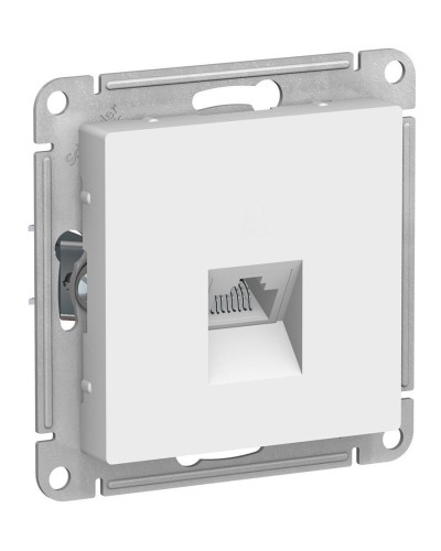 AtlasDesign розетка RJ45, кат. 5Е, 1-местная, скрытой установки, механизм, белый (ATN000183). Розетка компьютерная. Systeme Electric в Абакане