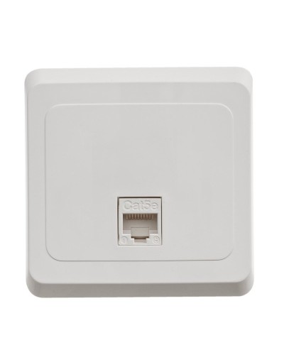 Этюд розетка RJ45, кат. 5Е, 1-местная, в сборе, скрытой установки, белый (KOMC-001B). Розетка компьютерная. Systeme Electric в Абакане