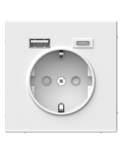 ArtGallery розетка 1-местная с USB тип-A+C, скрытой установки, механизм, белый (GAL000132). Розетка с USB. Systeme Electric в Абакане