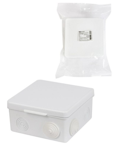 Коробка ОП 100х100х55мм, крышка, IP54, 8вх. (SQ1401-0513). Распаячная коробка. TDM ЕLECTRIC в Абакане