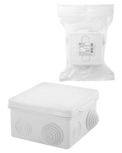 Коробка ОП 80х80х50мм, крышка, IP54, 7вх., белая (SQ1401-0922). Распаячная коробка. TDM ЕLECTRIC в Абакане
