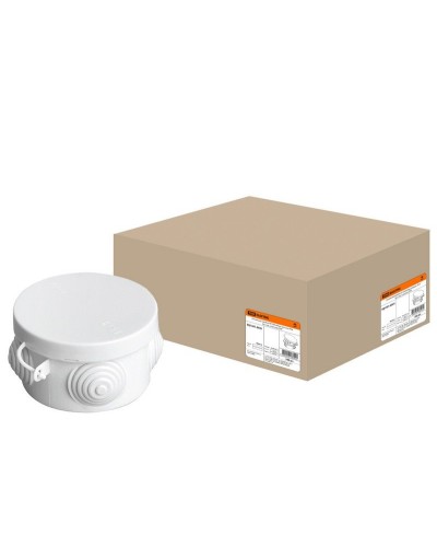 Коробка ОП D65х40мм, крышка, IP54, 4вх. (SQ1401-0501). Распаячная коробка. TDM ЕLECTRIC в Абакане