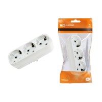 Блок на 3 гнезда 2П+З плоский 16А 250B TDM (SQ1806-0033). Розетка. TDM ЕLECTRIC