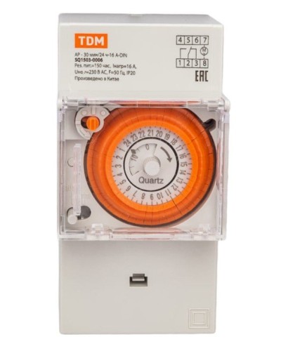 АР-30мин/24ч-16А-DIN (3 модуля) TDM (SQ1503-0006). Аналоговое суточное реле. TDM ЕLECTRIC в Абакане