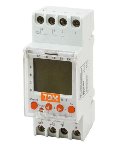 ТЭ822-2кан-1мин/7дн-44on/off-2х16А-DIN TDM (SQ1503-0003). Таймер электронный. TDM ЕLECTRIC в Абакане
