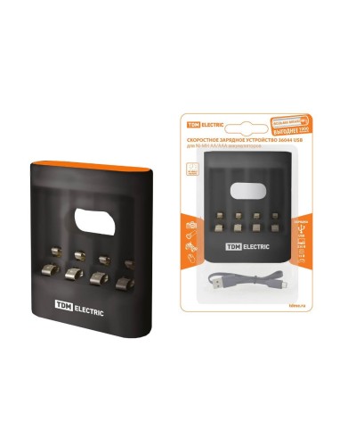 Зарядное устройство 36044 (3600mA 4слота АА/ААА 4 кан.USB) (SQ1702-0100). Зарядное устройство. TDM ЕLECTRIC в Абакане