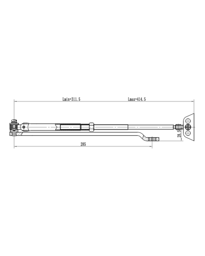 Рычаг-503 LONG. Рычаг удлиненный для доводчиков. VIZIT в Абакане