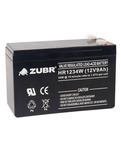 ZUBR HR 1234W (12V, 9Ah). Аккумулятор герметичный свинцово-кислотный. ZUBR в Абакане
