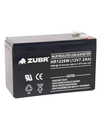 ZUBR HR 1228W (12V, 7,2Ah). Аккумулятор герметичный свинцово-кислотный. ZUBR в Абакане