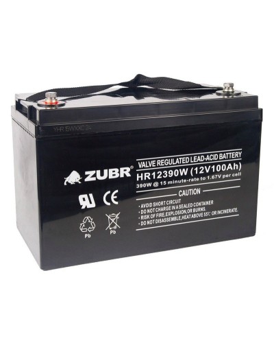ZUBR HR 12390W (12V, 110Ah). Аккумулятор герметичный свинцово-кислотный. ZUBR в Абакане