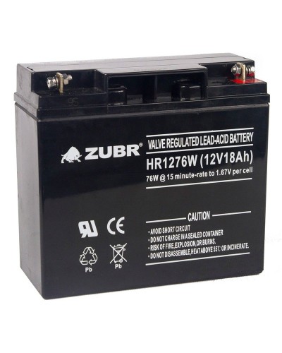ZUBR HR 1276W (12V, 18Ah). Аккумулятор герметичный свинцово-кислотный. ZUBR в Абакане