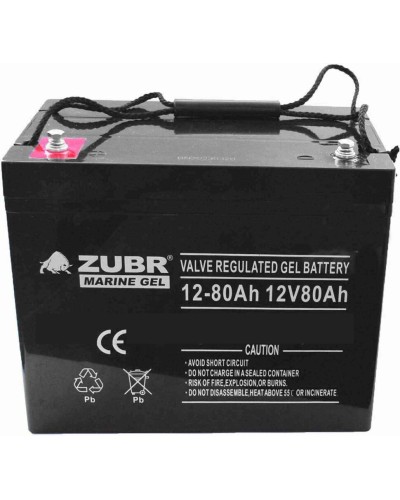 ZUBR MARINE GEL NPG 12-80 (12V, 80Ah). Аккумулятор герметичный свинцово-кислотный. ZUBR в Абакане
