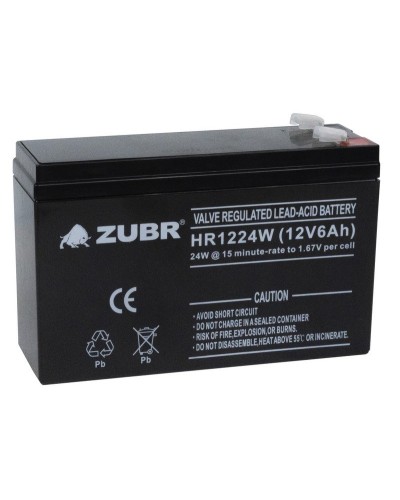 ZUBR HR 1224W (12V, 6Ah). Аккумулятор герметичный свинцово-кислотный. ZUBR в Абакане