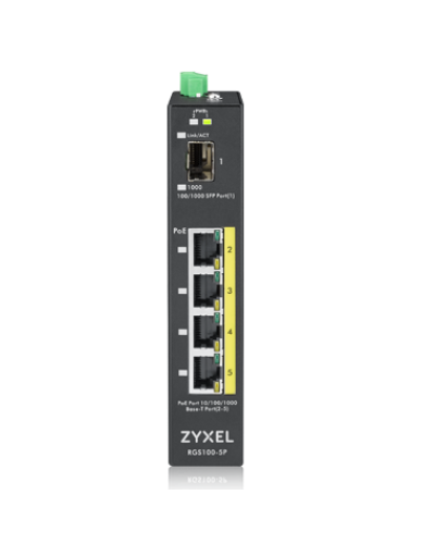 RGS100-5P-ZZ0101F. Промышленный PoE+ коммутатор. ZYXEL в Абакане