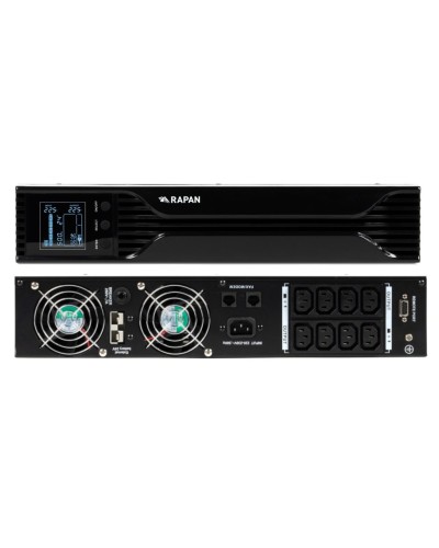 RAPAN-UPS 1000 RACK+2х9Ah (RAPAN-UPS 1000-RACK-IN-2х9-E) (8958). Бесперебойный источник питания. Бастион в Абакане