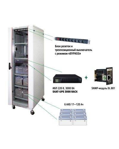 SKAT UPS 3000 SNMP (467). Комплекс бесперебойного питания. Бастион в Абакане