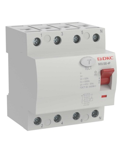 YON MAX MDL100 ВДТ, 4P, 30mA, 25A, АС (MDL100-4P2-25-AC). Автоматический выключатель дифференциальный (УЗО). ДКС в Абакане