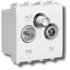Розетка TV-FM-SAT Avanti 1 модуль черный квадрат (4402532): Розетка TV-FM-SAT