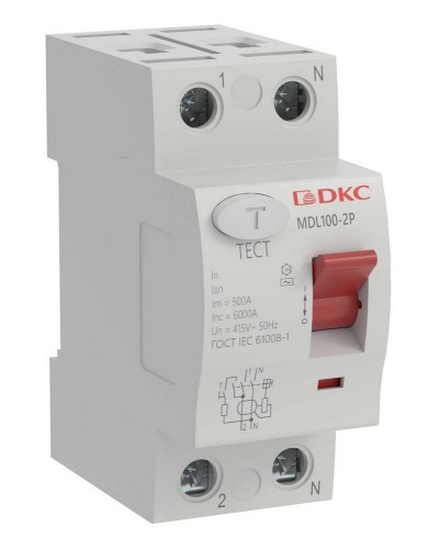 YON MAX MDL100 ВДТ, 2P, 10mA, 16A, АС (MDL100-2P1-16-AC). Автоматический выключатель дифференциальный (УЗО). ДКС в Абакане