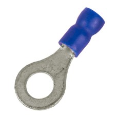 Наконечник НКИ 1,5-2,5 М5 (D5,3мм) с отверстием под винт (100 шт) (2B5P-EE-PVC). Наконечник с отверстием под винт и изолированным фланцем ПВХ. ДКС