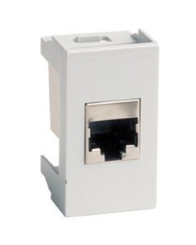 Розетка RJ-45 Viva 1 модуль серая (45138): Розетка компьютерная с одним разъёмом в Абакане