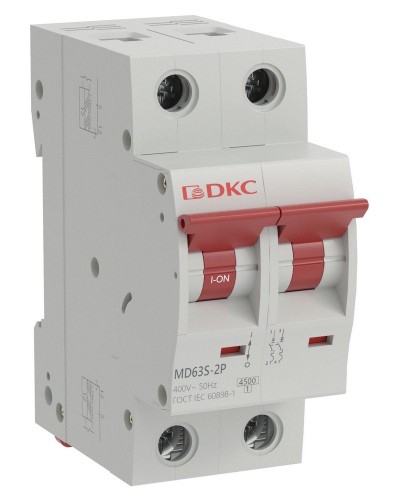 YON max MD63S 2P 20А 4,5кА C (MD63S-2PC20). Автоматический выключатель. ДКС в Абакане