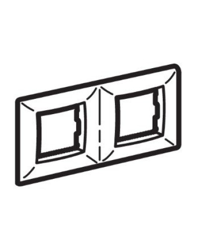 Рамка на 2+2 модуля (двухместная), слоновая кость (75012O): Рамка двухместная, Brava в Абакане