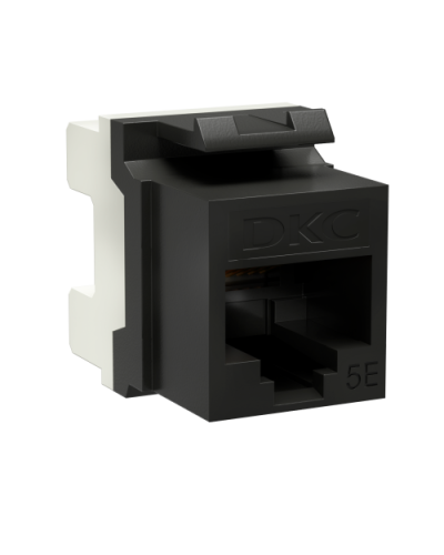 Модуль Keystone RJ45 CAT5E, 180 градусов, черный (RNK5EU180BK): Модуль неэкранированный в Абакане