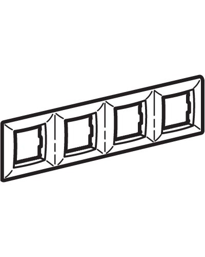 Рамка на 2+2+2+2 модуля (четырехместная), белая (75014W): Рамка четырехместная, Brava в Абакане