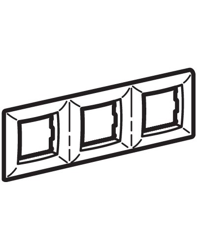 Рамка на 2+2+2 модуля (трехместная), белая (75013W): Рамка трехместная, Brava в Абакане
