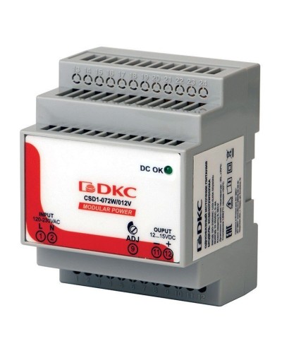 Источник питания однофазный, 72Вт, 3А, 24В (XCSD1072W024VAA). Источник питания  MODULAR POWER однофазный. ДКС в Абакане