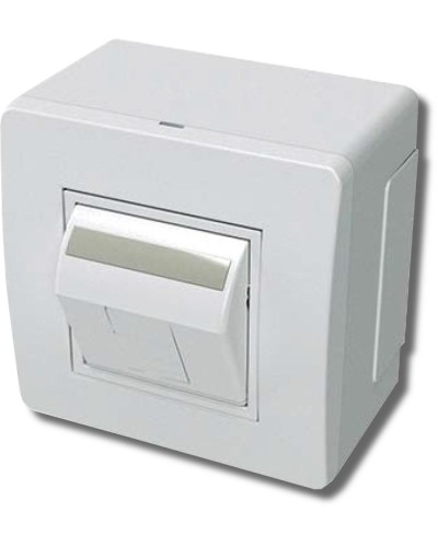 Коробка в сборе с 1 розеткой RJ45, кат.5е, белая (10665): Коробка в сборе в Абакане