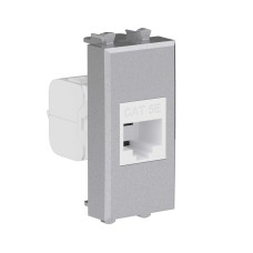 Розетка RJ-45, кат.5E, Avanti, 1 модуль, закаленная сталь (4404661): Розетка компьютерная модульная