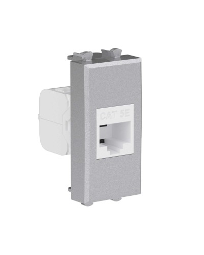 Розетка RJ-45, кат.5E, Avanti, 1 модуль, закаленная сталь (4404661): Розетка компьютерная модульная в Абакане