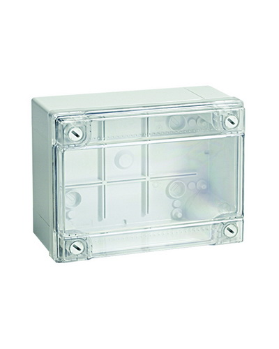Коробка ответвительная с гладкими стенками, IP56, 380х300х120 (54420). Коробка ответвительная с гладкими стенками и прозрачной крышкой. ДКС в Абакане