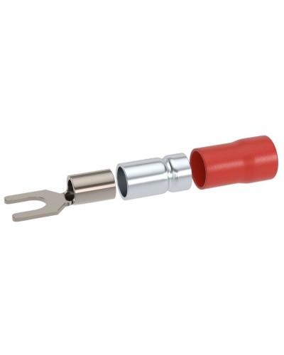 Наконечник вилочный НВИ 0,25-1,5 М5 (D5,3мм) (100 шт) (2A15P-DS-PVC). Наконечник вилочный с изолированным фланцем ПВХ, двойная гильза. ДКС в Абакане
