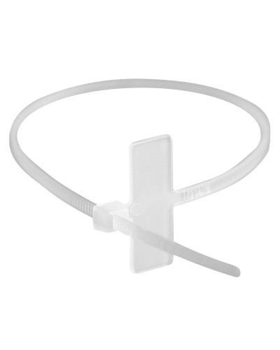 Хомут 2,5x110 белый (100шт) (252110SR-M): Хомут маркировочный, горизонтальная табличка под замком 20x9 в Абакане