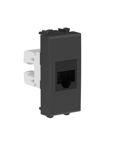 Розетка RJ-45, кат.5E, Avanti, 1 модуль, черный матовый (4412661): Розетка компьютерная модульная в Абакане