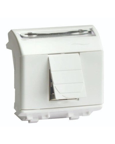 Розетка RJ-45 Brava 2 модуля слоновая кость (75655S): Розетка компьютерная с двумя разъёмами в Абакане