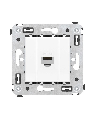 Розетка RJ-45 в стену, кат.5E, Avanti, одинарная, белое облако (4400663). Розетка компьютерная. ДКС в Абакане