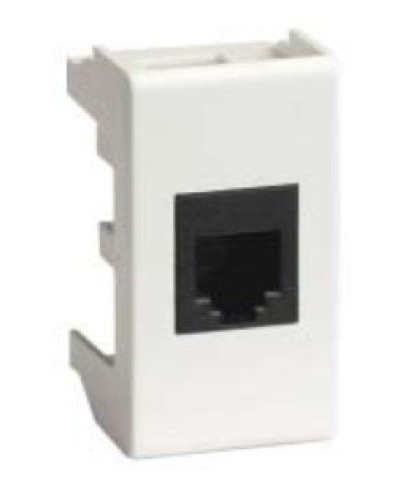 Розетка RJ-45 Viva 1 модуль белая (45038): Розетка компьютерная с одним разъёмом в Абакане