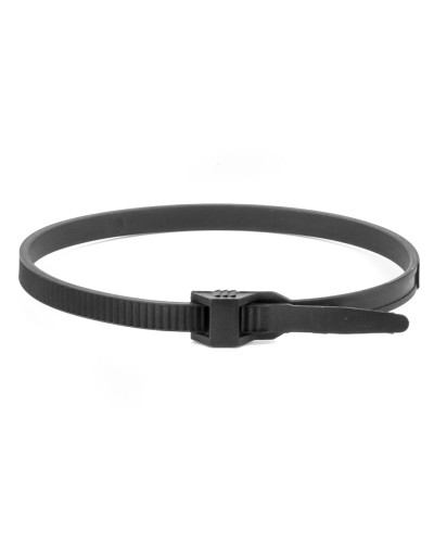 Хомут 9х300 P6.6 черный (100шт) (26502SR). Хомут с плоским замком. ДКС в Абакане
