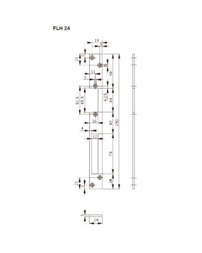 FLH24. Запорная планка длинная. dormakaba в Абакане
