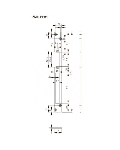 FLH24-94. Запорная планка длинная. dormakaba в Абакане