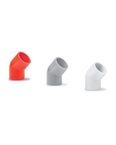 Ecoplast поворот 45гр., для аспирационной системы D25, АБС, серый (10 шт) (49225-10GR). Поворот для аспирационной системы. Экопласт в Абакане