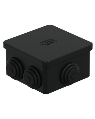 Коробка JBS070 70х70х40, 6 вых., IP44, черная (44056BL-1). Коробка монтажная. Экопласт в Абакане